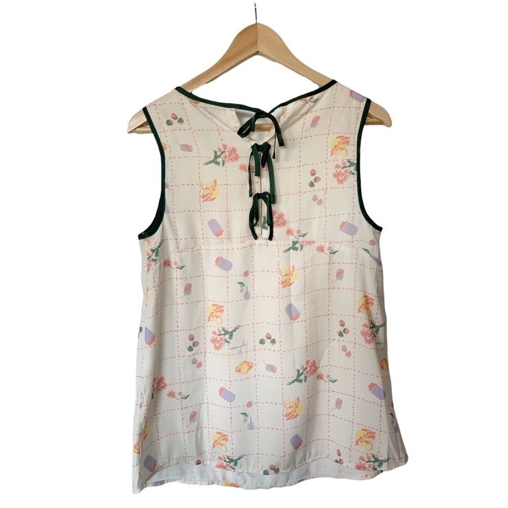 Modcloth Do Right Darling Picnic Sleeveless Top Twee Size Small - Picture 5 of 6